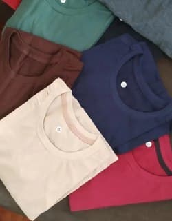 Kit 7 Camisetas Básica Lisa Algodão Premium Masculina