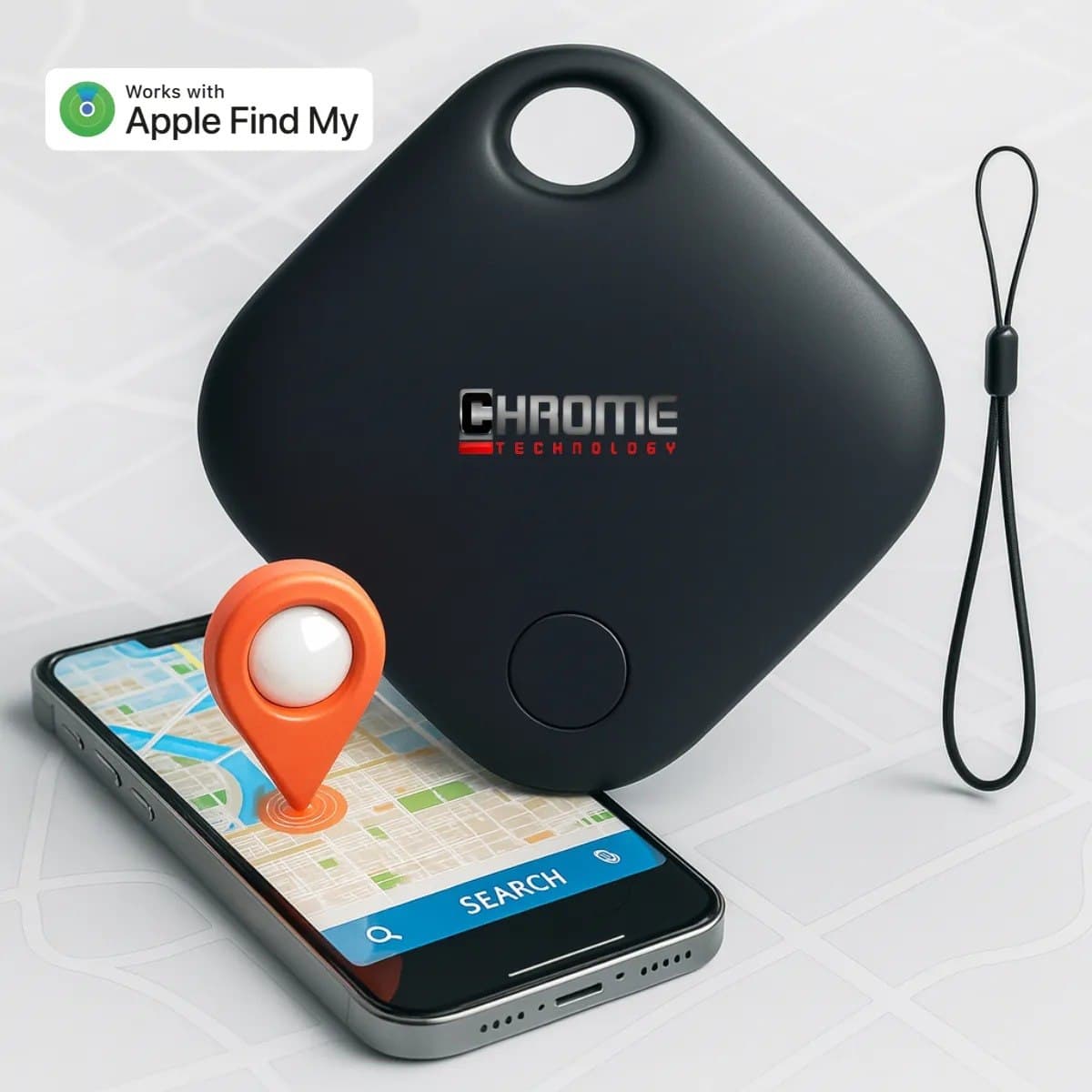 Mini Localizador Rastreador Smart Tag GPS - Preto